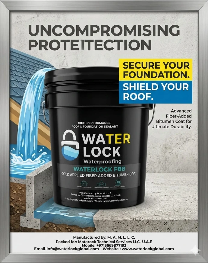 Waterlock FBB fiber-reinforced bitumen coating bucket