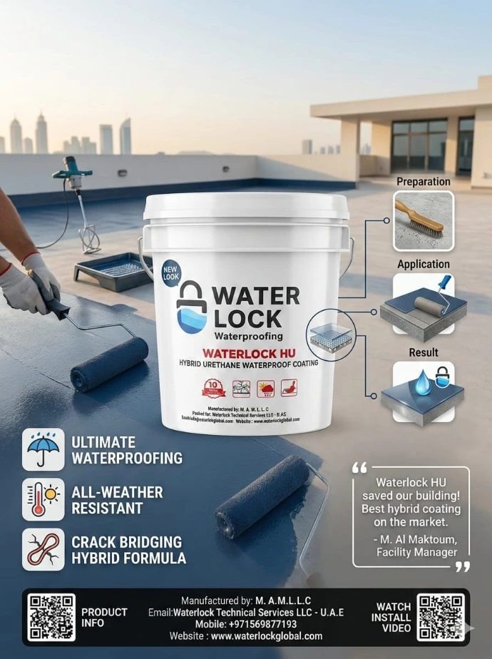 Waterlock HU heat-resistant hybrid urethane waterproofing coating