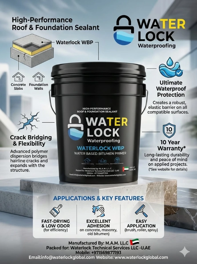 Waterlock WBP water-based bitumen primer bucket